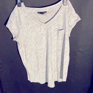 Women’s top gray pocket shirt